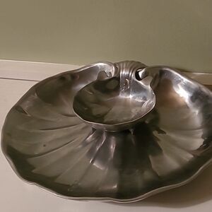 Vintage Wilton Armetale Chip and Dip Set